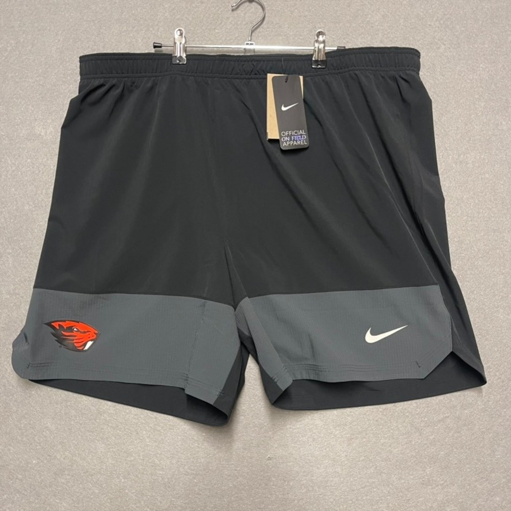 Oregon State Beavers Shorts Mens XXL 2XL Black Nike Dri-FIT Standard Fit Woven